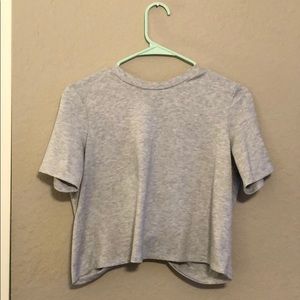 Grey Criss-Cross Back Tee